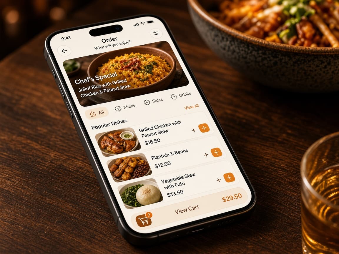 Application mobile de commande Ebu Resto